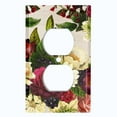 thumbnail image 2 of Metal Light Switch Plate Outlet Cover Rose Red White Wallpaper ROS021, 2 of 13