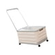 thumbnail image 5 of Contenedor de almacenamiento con ruedas y asa plegable sobre 4 ruedas universales Caja de almacenamiento Gris blanco, 5 of 9