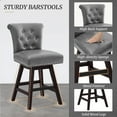 thumbnail image 3 of Dycanpo 26" Swivel Bar Stools Set of 4 with Back & Footrest, Counter Stools for Kitchen ,Gray-Faux Leather, 3 of 11