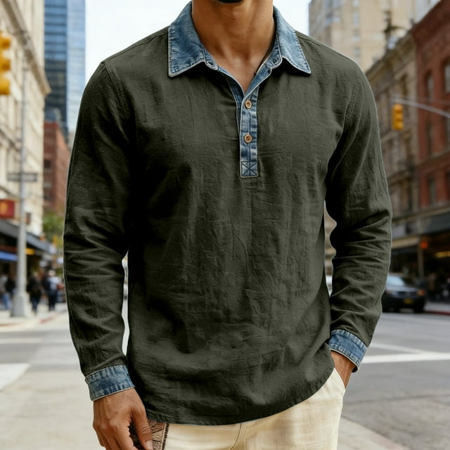 Chemise Décontractée Moderne à Manches Longues avec Col Rabattu pour le Travail Quotidien et l'Usage Quotidien des Chemises pour Hommes 2