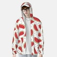 thumbnail image 2 of Lsque Watermelon Pattern UPF 50+ Lightweight Sun Protection Men's Women's Long Sleeve Shirt, Hoodie Performance -Large, 2 of 7