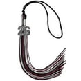 thumbnail image 6 of Endea Graduation Black/Maroon/White Mixed Color Graduation Tassel with Silver Date Drop, 6 of 8
