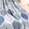 thumbnail image 3 of Blue and White Geometric Quatrefoil Pattern Blanket,Comfortable Soft Flannel Throw Blanket,All Season,Warm Lightweight Blankets for Sofa Bed Couch Living Room Chair,60"x80", 3 of 4