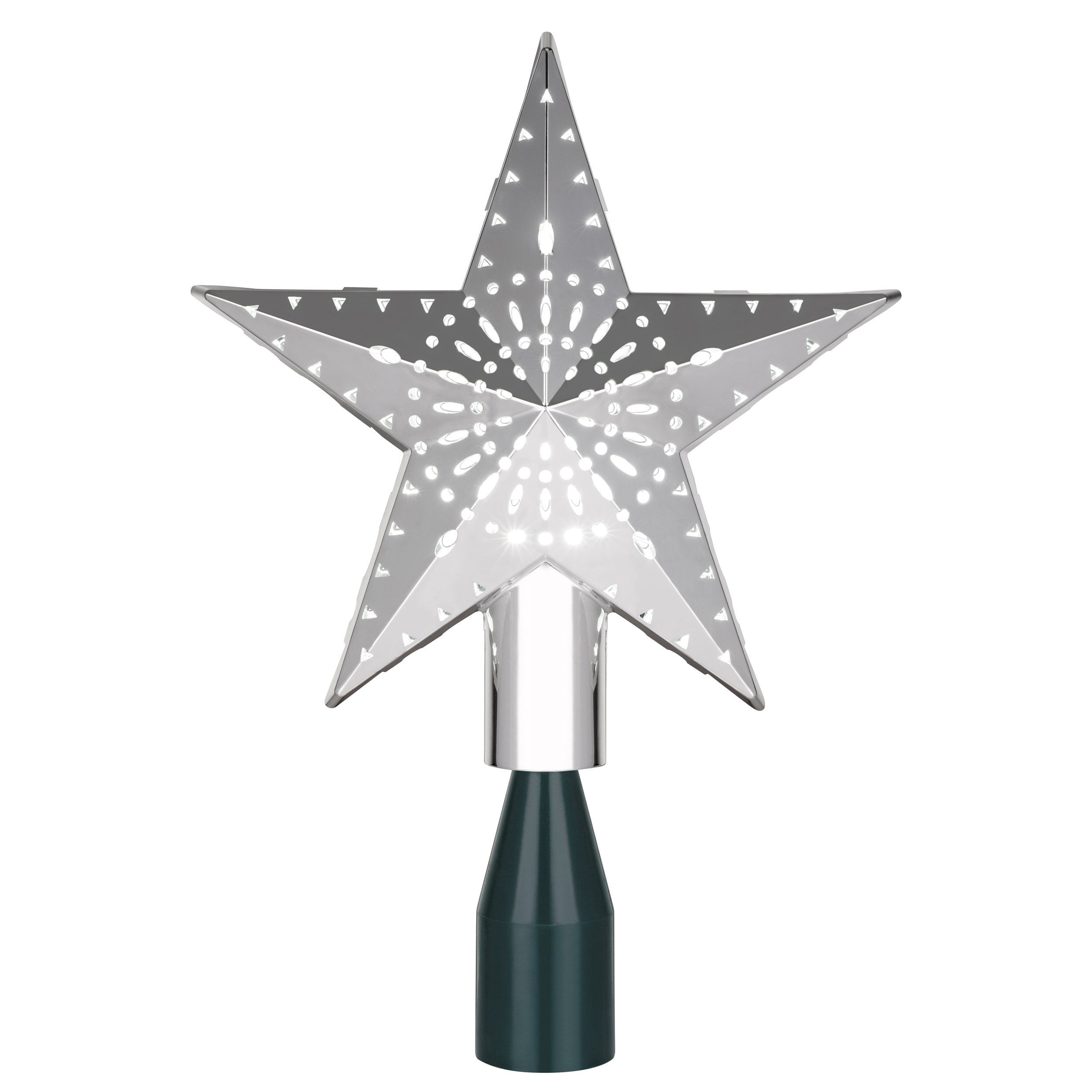 Mr. Christmas 69802 Kaleidoscope Tree Topper, Silver