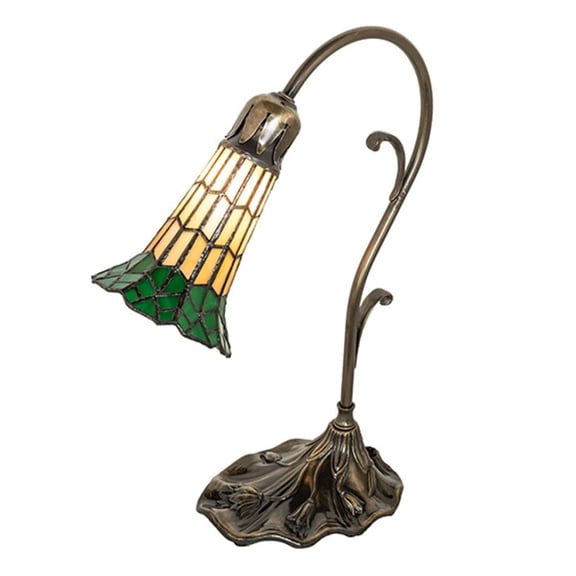 Meyda Tiffany 27084 15" Tall Gooseneck Table Lamp - Brass