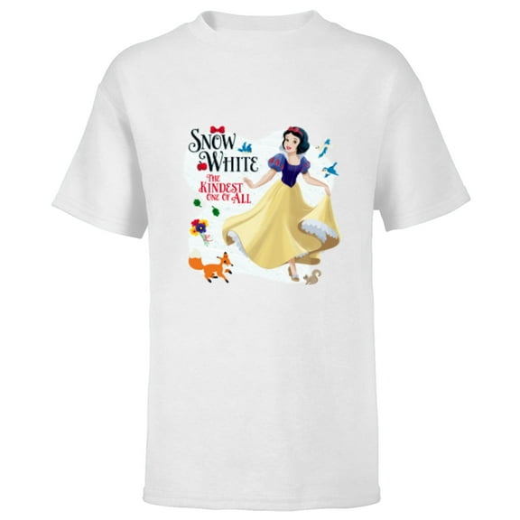 Disney Princess Snow White the Kindest One of All - Short Sleeve T-Shirt for Kids - Customized-White