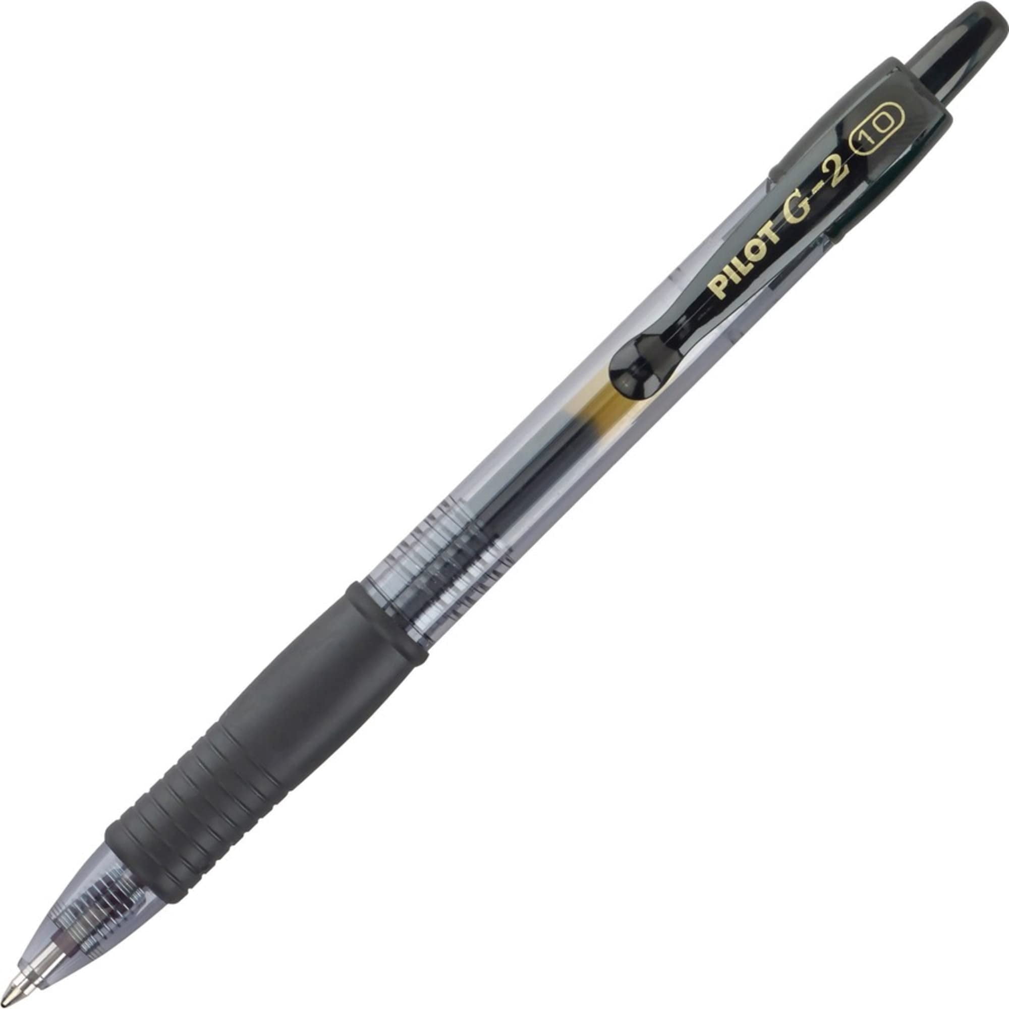 Pilot G2 Retractable Gel Pens, Pack Of 36, Bold Point, 1.0 mm, Clear Barrel, Black Ink