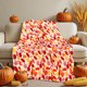 thumbnail image 5 of Manta de Calabaza de Otoño | Manta Ligera de Franela Suave | Colores Otoñales: Naranja, Amarillo y Crema | Manta Cálida y Acogedora para Acción de Gracias | Manta Multiusos para Sofá y Picnic, 5 of 6