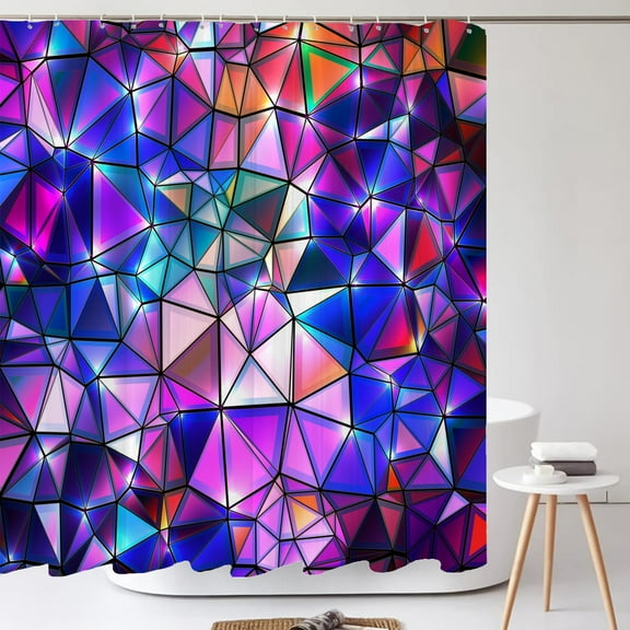 1Pcs Colorful shiny dreamy style waterproof shower curtain modernist and romant