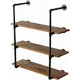 Industrial Retro Wall Mounted Iron Water Pipe Shelf Floating Shelves