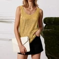 thumbnail image 5 of Tank Tops For Women Summer Fashion Sequin Tops Neck Sequin Sleeveless Tanks Tops Blouses Camisole Tops For Women, 5 of 7