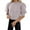 AW1-Light Gray, variant on GBSYEWXS Sweaters For Women Khaki Crew Neck Short Sleeve Solid Color Stretch Pullover Sweater