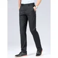 thumbnail image 2 of Pantalones de traje de lino blanco para hombre, pantalones rectos de verano para hombre, ropa de diseñador de tela, licra, nuevos y económicos, pantalones elegantes, formales, 2 of 4
