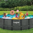 thumbnail image 2 of Funsicle 16' x 48" Ronde Oasis Concepteur Piscine hors-Sol, Sombre Chevrons, 2 of 11