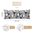 thumbnail image 3 of Gaeub Skull and palm leaves Printed Long Body Pillowcase Envelope Closure 1 Pack Wrinkle for Night Sweats - 20x54 in, 3 of 8