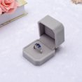 thumbnail image 3 of Fdelink Storage Containers Velvet Engagement Wedding Earring Ring Pendant Jewelry Display Box Gift Gray Grey, 3 of 4