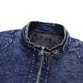 thumbnail image 4 of KaLI_store Men's Denim Jackets Men’s Cotton Denim Jacket with Button Closure Outerwear Blue,L, 4 of 5
