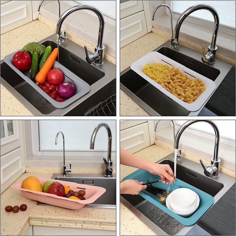 Drain Basket,vegoran Over The Sink Strainer Basket ,collapsible