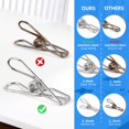 thumbnail image 4 of Clothes Pins for Laundry Clips - Heavy Duty Multipurpose Stainless Steel Clothespins Metal Wire Utility Clips Drying Pegs Clamps, 4 of 6