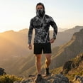 thumbnail image 6 of Mens Long Sleeve Sun Protection Shirts UPF 50+ Fishing Hoodie with Neck Gaiter & Thumbholes, Breathable Quick-Dry Sun Protection Shirt for Outdoor, 6 of 9