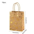 thumbnail image 3 of Aufmer 20 Pcs Festive Snowflake Tote Bag, Christmas Gift Packaging with Flat Bottom, Holiday Party Favor Sack, Kraft Paper Present Carrier(Multicolor), 3 of 6