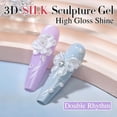 thumbnail image 3 of Gel de uñas Double Rhythm 3D Pearl Sculpting, 15 g, plata y seda, 3 of 9