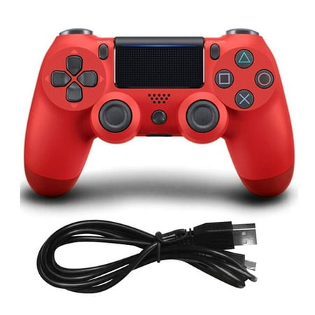 Wired Vibrate Game Controller Handle Dual Double Shock for PS4 and PC