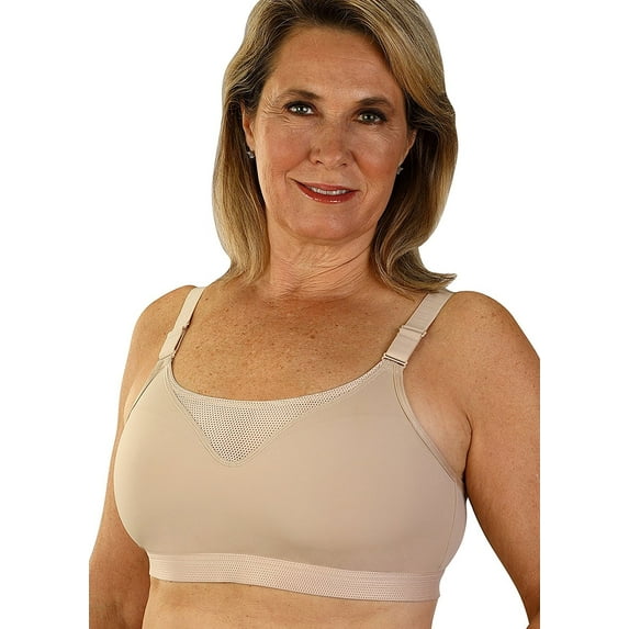 Classique Post Mastectomy Sports Bra with Moisture Resistant Fabric 36D Beige