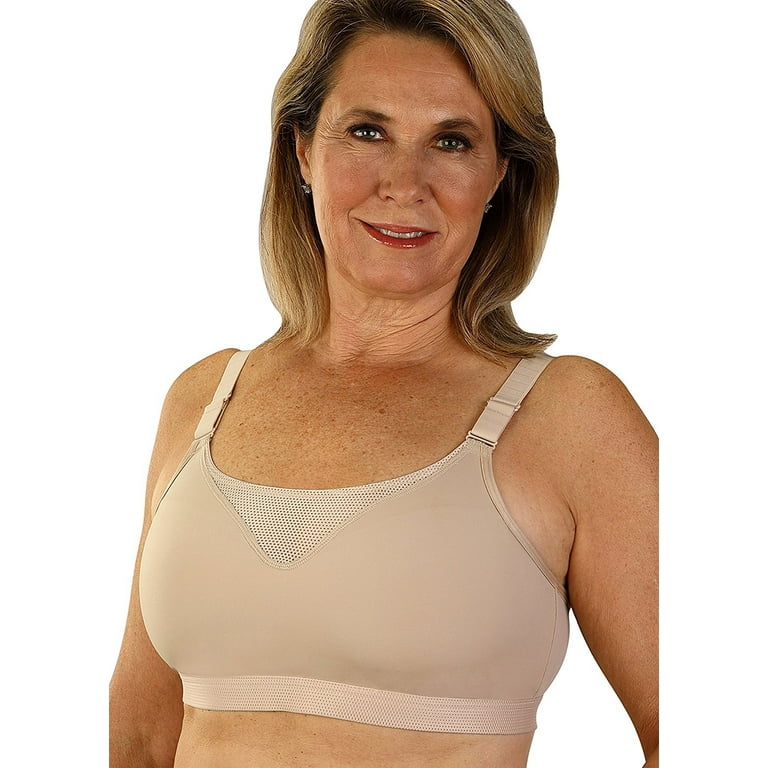 Classique Post Mastectomy Sports Bra with Moisture Resistant Fabric 34C  Beige
