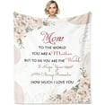 thumbnail image 1 of LHSHID Mom Gifts Blanket Lightweight Flannel Polyester Throw Blanket for Mother's Day Birthday Christmas Anniversary 40"x50", 1 of 7