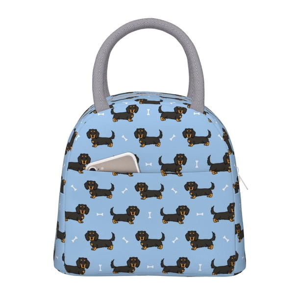 Disketp Dachshund Dog Bolsa Térmica para Almuerzo, Lonchera con Abertura Amplia y Gran Capacidad, Organizador Reutilizable para Mujeres, Hombres y Adultos