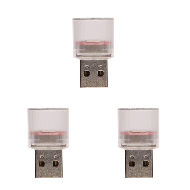 Naiovety Luz del coche USB LED Ambiente interior Lámpara Ambiente Romántico Sala de estar Fiesta portátil Iluminación automática Luz roja Type2 NO2