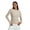Beige, variant on Women Knit Tops, Long Sleeve T-shirt Crew Neck Solid Slim Fit Fall Tops Streetwear
