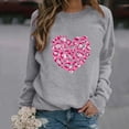 thumbnail image 2 of Wovix Valentines Sweatshirts for Women Love Heart Graphic Pullover Crewneck Long Sleeve Tops Romantic Basic Soft Daily Casual Couple Tees, 2 of 6