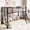 Black, variant on Sha Cerlin Twin Size Metal Low Loft Bed, Soft Bumper Edges with 14" Guardrail & Angled Ladder, Space-Saving for Dormitory and Bedroom, White