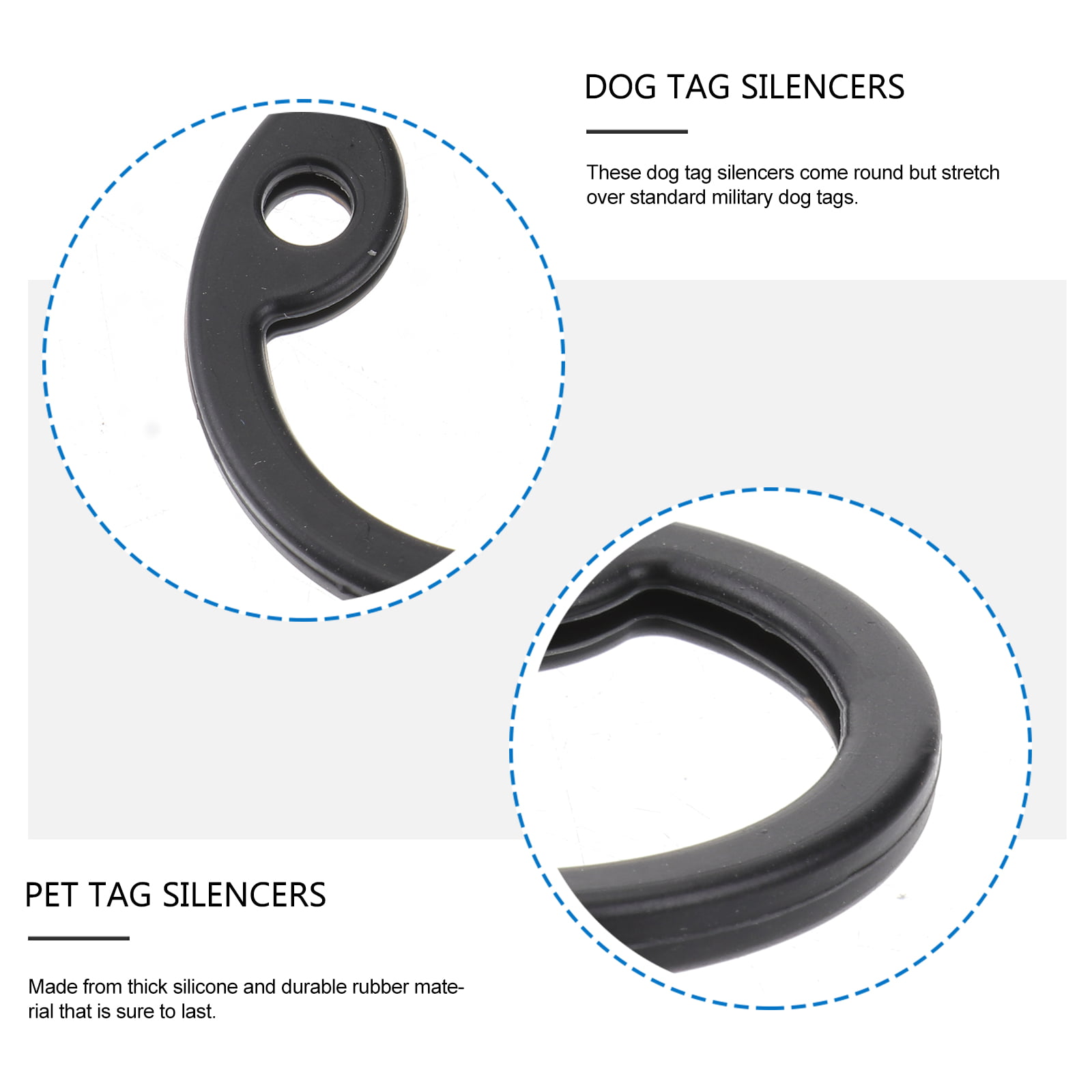 Pet Tag Silencer, Dog Tag Protectors