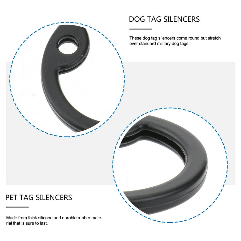 12pcs Professional Dog ID Tag Silencers Silicone Dogtag Silencer