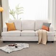 thumbnail image 5 of Merluxy 89 inch Sofa, Comfy Couch with Deep Seats, 3 Seater Sofa for Living Room, Beige Chenille, 5 of 7