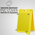 thumbnail image 3 of Jumbl A Frame Sandwich Board – 22 x 28” Display Sidewalk Sign with PVC Sign Protector (Yellow), 3 of 8