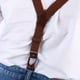 thumbnail image 3 of Fdit Tirantes Botones,2 Colores Hombres Mujeres Tirantes Sólido Ajustable Banda Elástica Botón Hebilla Pantalones Pantalones Tirantes(12 * 10 * 3cm-marrón) Amonsee No, 3 of 4
