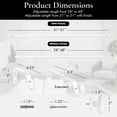 thumbnail image 3 of MERIVILLE 1" Single Curtain Rod Set, Adjustable 28-48 Inches, Prima Finials, Glossy White, 3 of 5