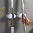 thumbnail image 1 of Feltree Mop Hook Hanging Rack Non Perforated Wall Mounted Bathroom Mop Storage Rack, 1 of 7