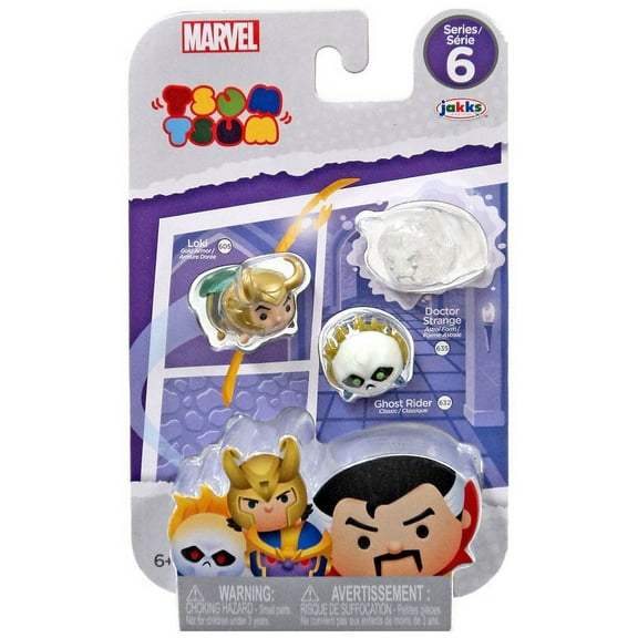 Marvel Tsum Tsum Series 6 Loki, Ghost Rider & Doctor Strange Minifigure 3-Pack