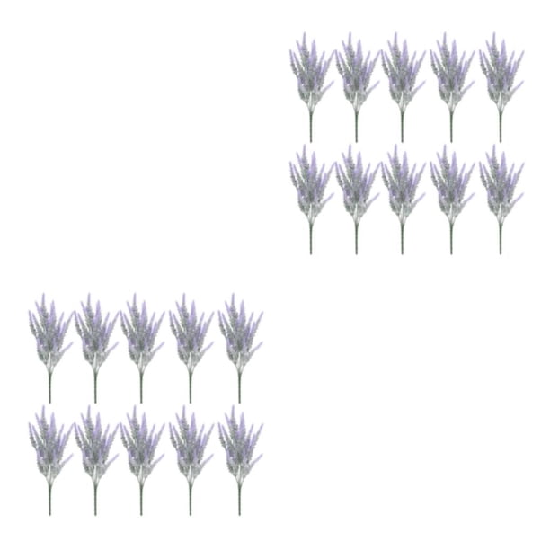 Injueey 10 unids/set exquisitas plantas artificiales hechas a mano-espacio con realista Púrpura Púrpura 2Conjunto