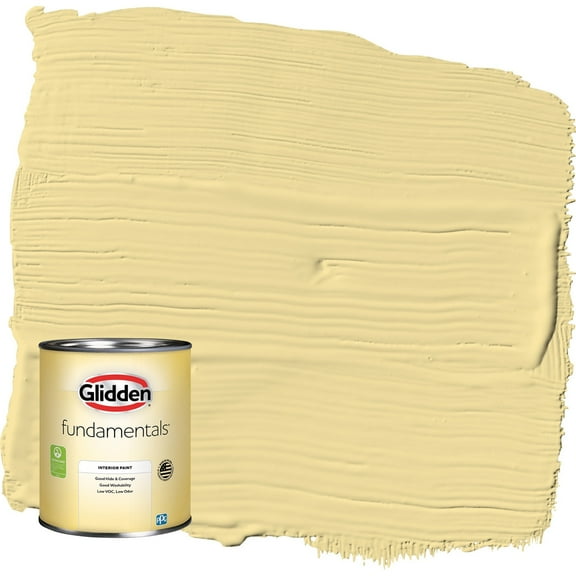 Glidden Fundamentals Demeter / Yellow Semi-Gloss Interior Paint, 1 Quart