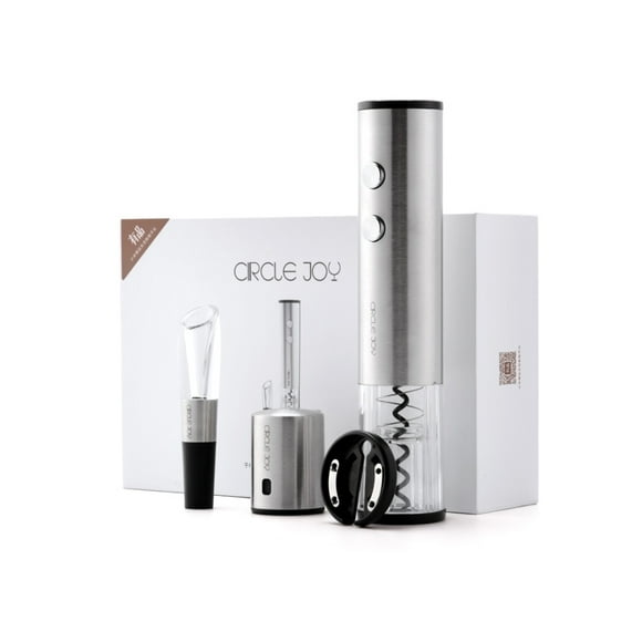 Circle Joy Round Wine Opener Stainless Steel Wine Decanter Smart Wine Stopper Wine Cap Cutter