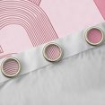 thumbnail image 4 of Manfei Geometric Lines Print Black Out Curtains,Retro Stripes Pattern Curtains Pack of 2 (42x63 Each),Girls Pink Circle Bedroom Curtains For Teens,Breathable Home Decor, 4 of 6