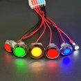 thumbnail image 4 of Luz indicadora LED de metal de 6/8/10/12/16/19/22 mm, luz de señal impermeable con cable de 3 V, 5 V, 6 V, 12 V, 24 V, 220 V, rojo, amarillo, azul, verde y blanco, 4 of 5