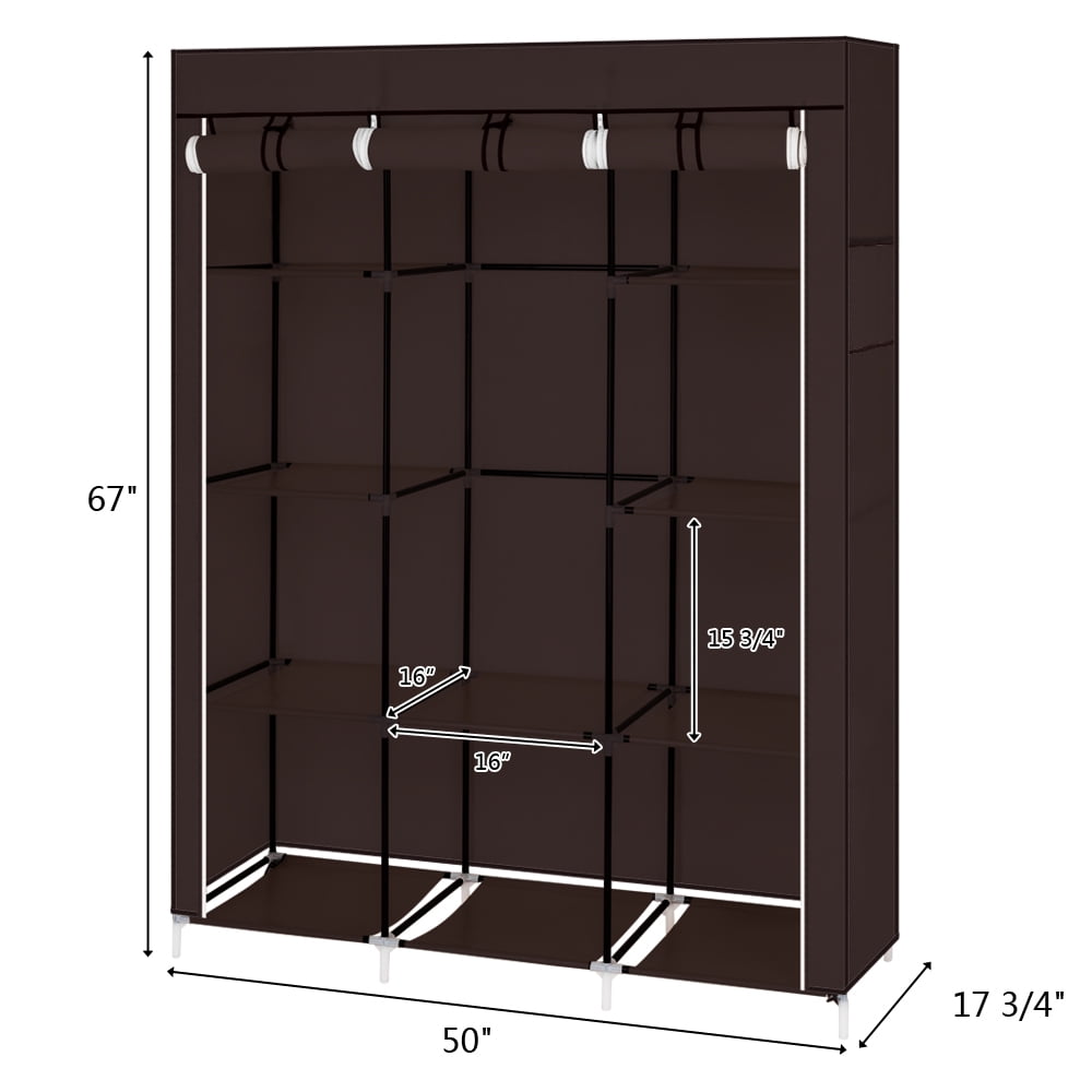 Closet Organizer For Bedroom Wardrobe Rack Home Black 67 Closet Organizer For Bedroom Wardrobe Rack Home Black 67 Portable Storage With 10 Shelves Quick And Extra E