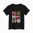 thumbnail image 4 of sdbrld Kids Merry Christmas T-Shirt Girls Cute Short Sleeve Tee for Fall Holiday Party and Xmas Gifts Black Sizes 5-6 Years, 4 of 4